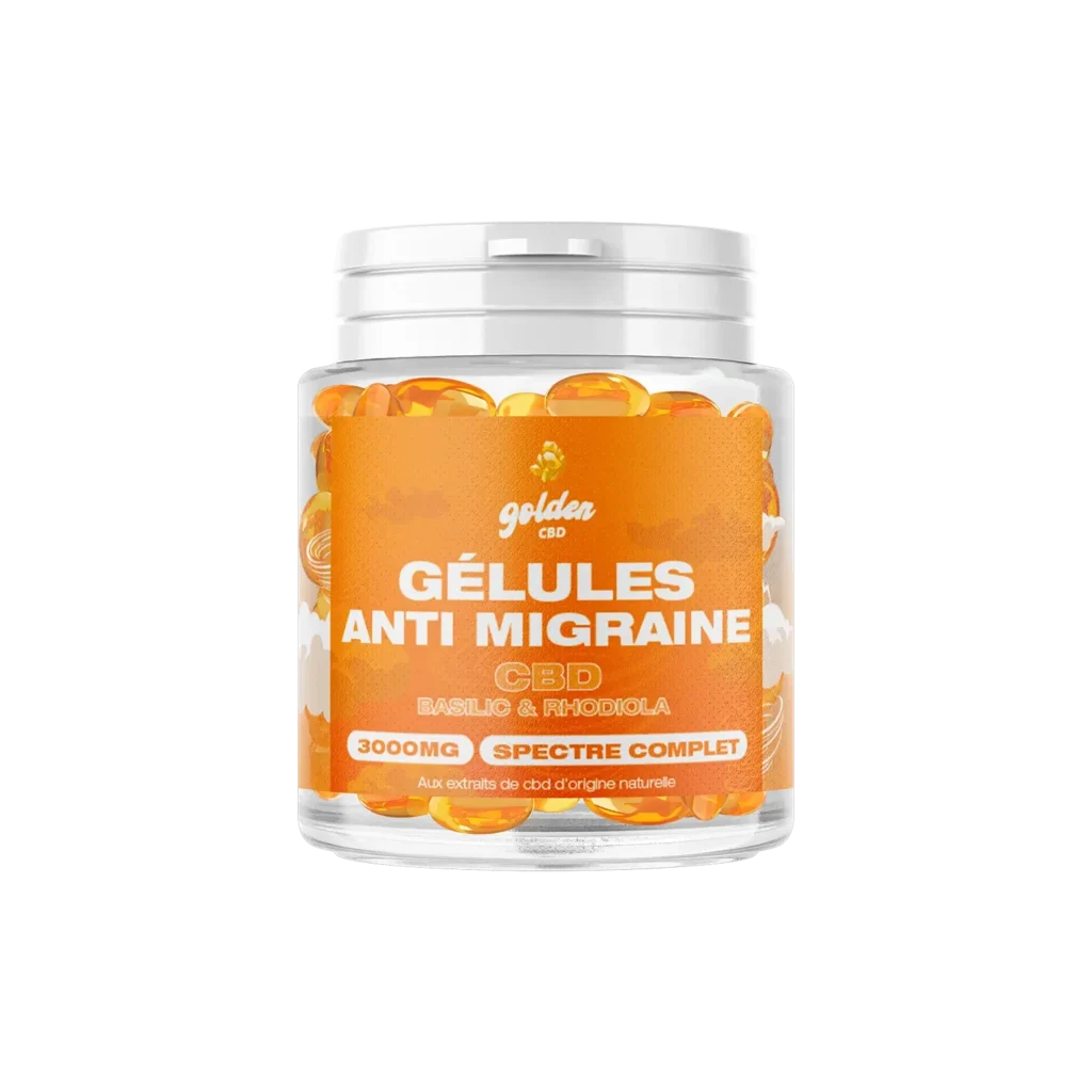 💥:Gélules Anti-Migraine CBD + Rhodiola : Le combo zen qui calme la tempête