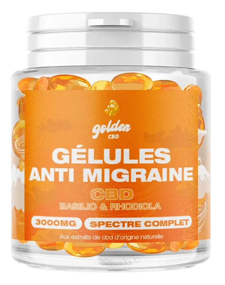 💥:Gélules Anti-Migraine CBD + Rhodiola : Le combo zen qui calme la tempête