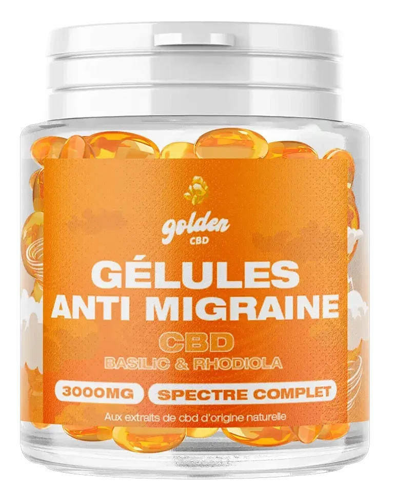 💥:Gélules Anti-Migraine CBD + Rhodiola : Le combo zen qui calme la tempête